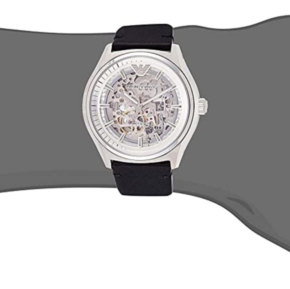 EMPORIO ARMANI Meccanico AR60003 Skeleton Dial Men's Automatic Watch Authentic - Picture 5 of 6